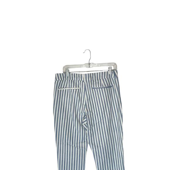 Old Navy Blue White Striped Career Office Straight Leg Pixie Dress Pants Size 12 - Picture 8 of 13